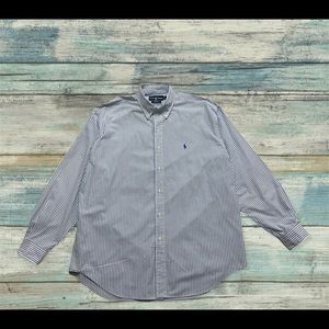 MENS LARGE Ralph Lauren Blake 100% Two-Ply Cotton Dress Shirt